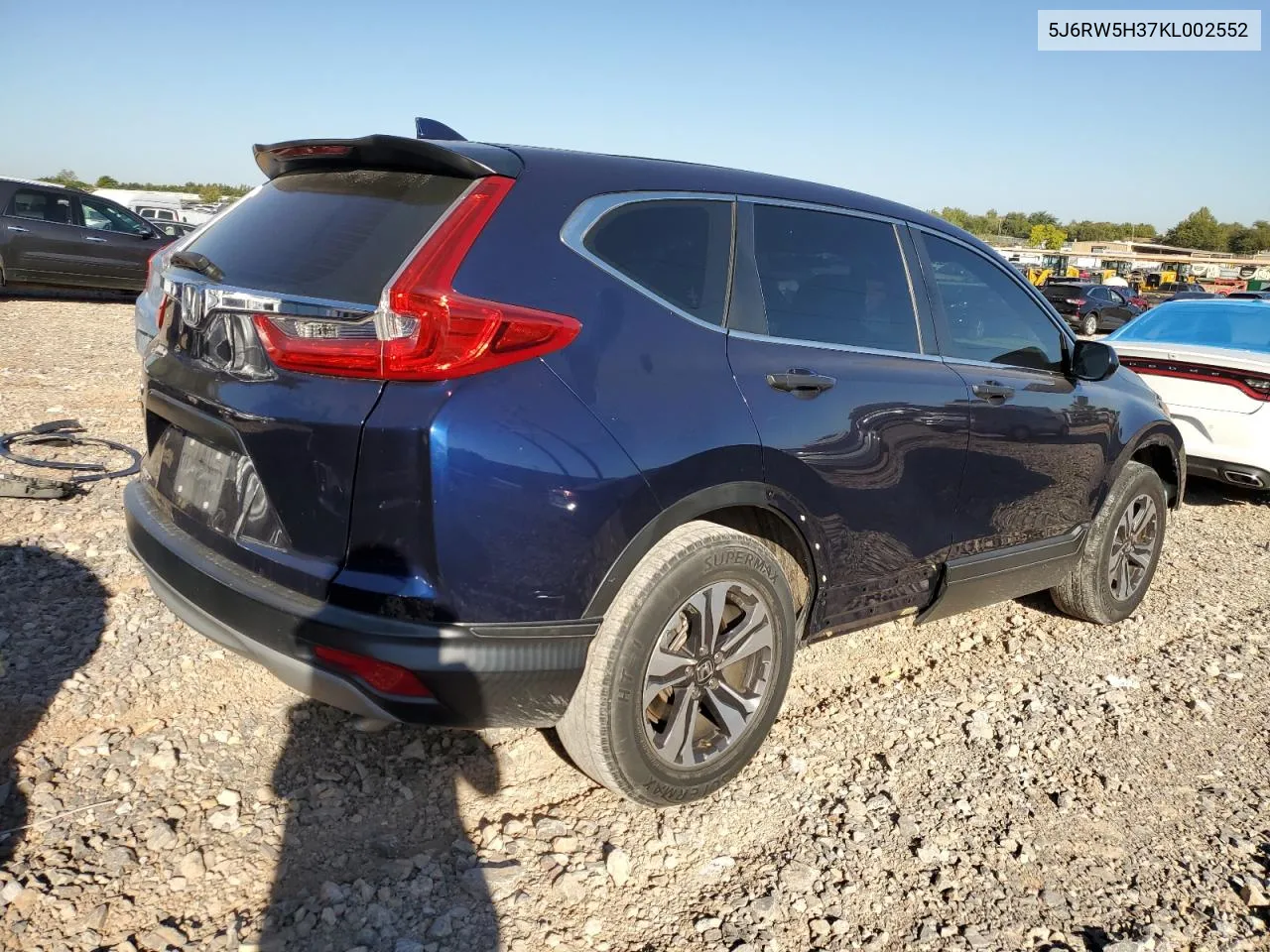 2019 Honda Cr-V Lx VIN: 5J6RW5H37KL002552 Lot: 73466774