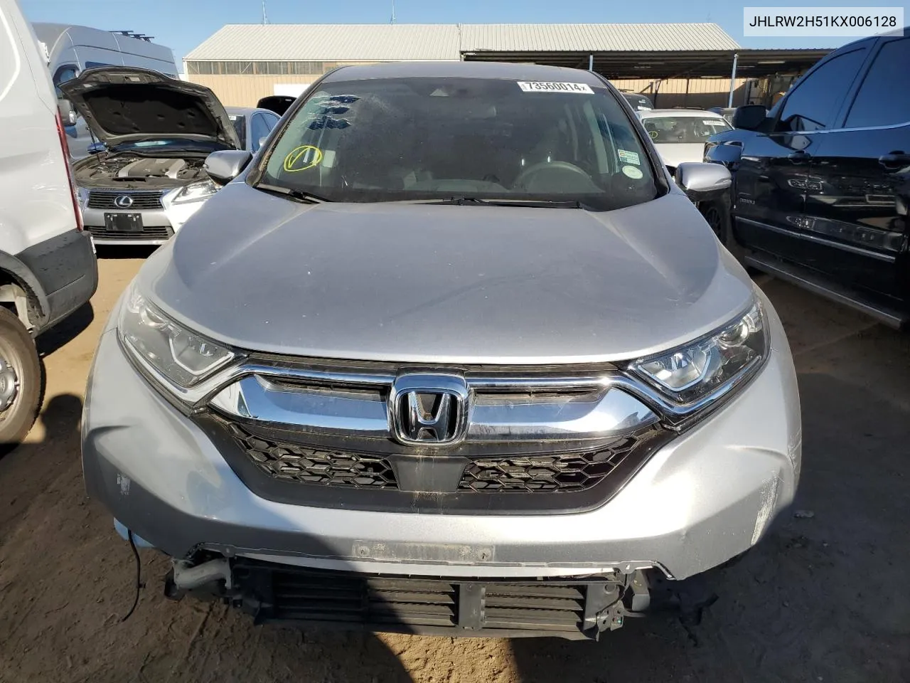 2019 Honda Cr-V Ex VIN: JHLRW2H51KX006128 Lot: 73560014