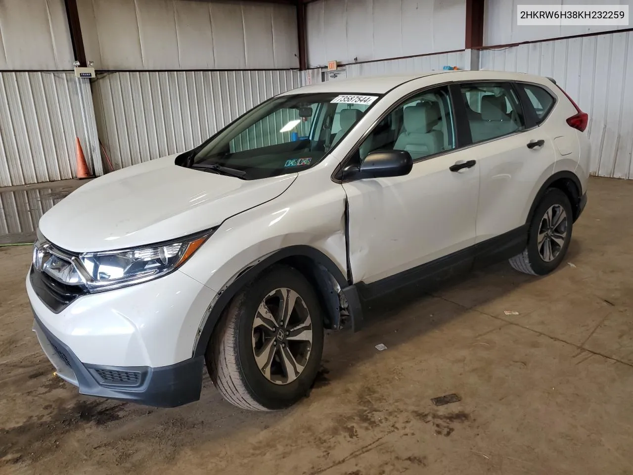 2019 Honda Cr-V Lx VIN: 2HKRW6H38KH232259 Lot: 73587544