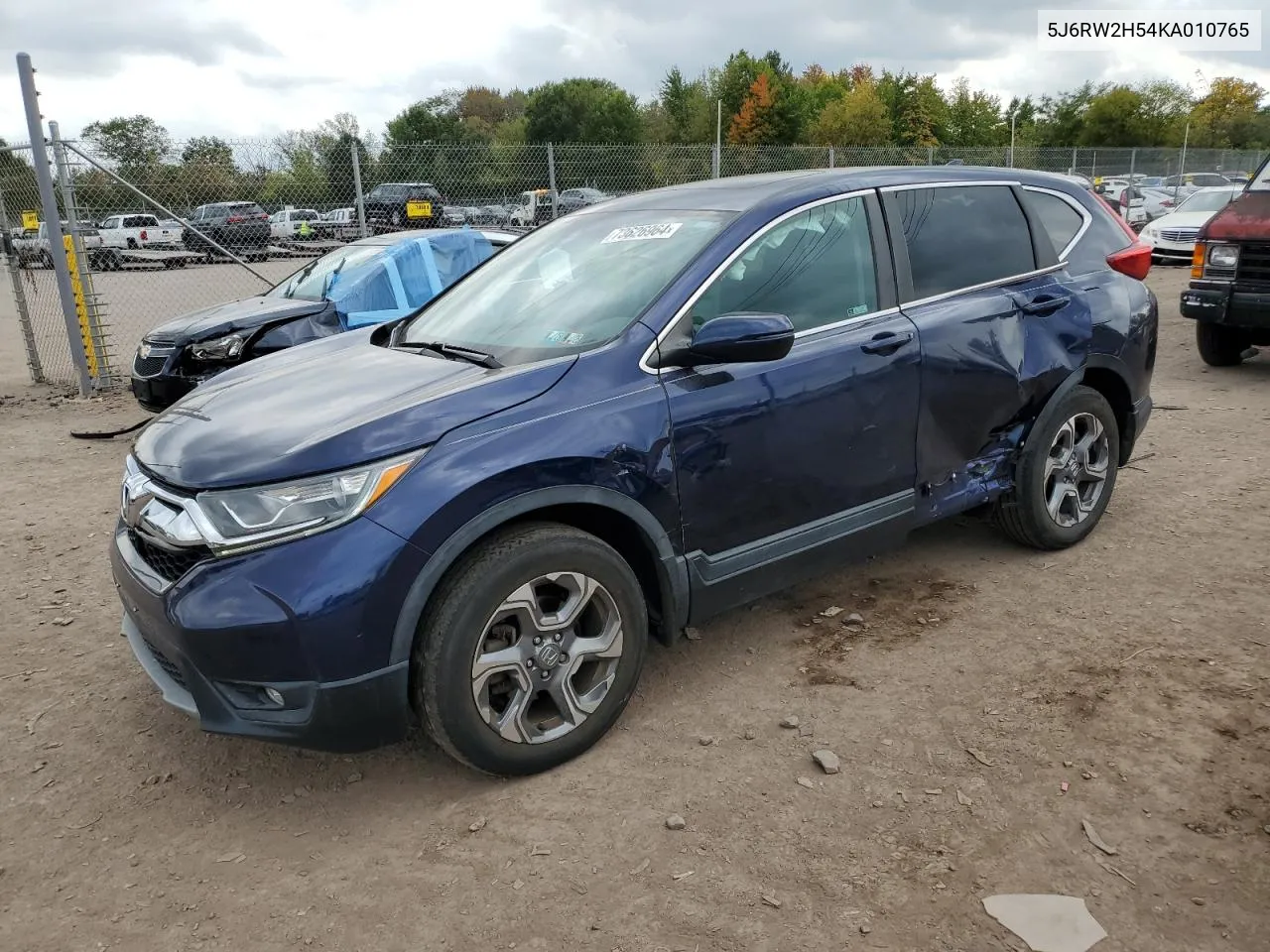 2019 Honda Cr-V Ex VIN: 5J6RW2H54KA010765 Lot: 73626964