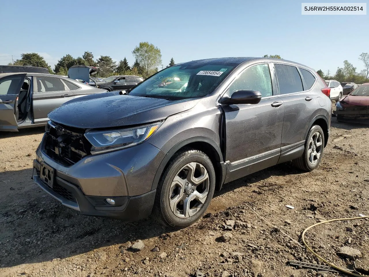 2019 Honda Cr-V Ex VIN: 5J6RW2H55KA002514 Lot: 73654854