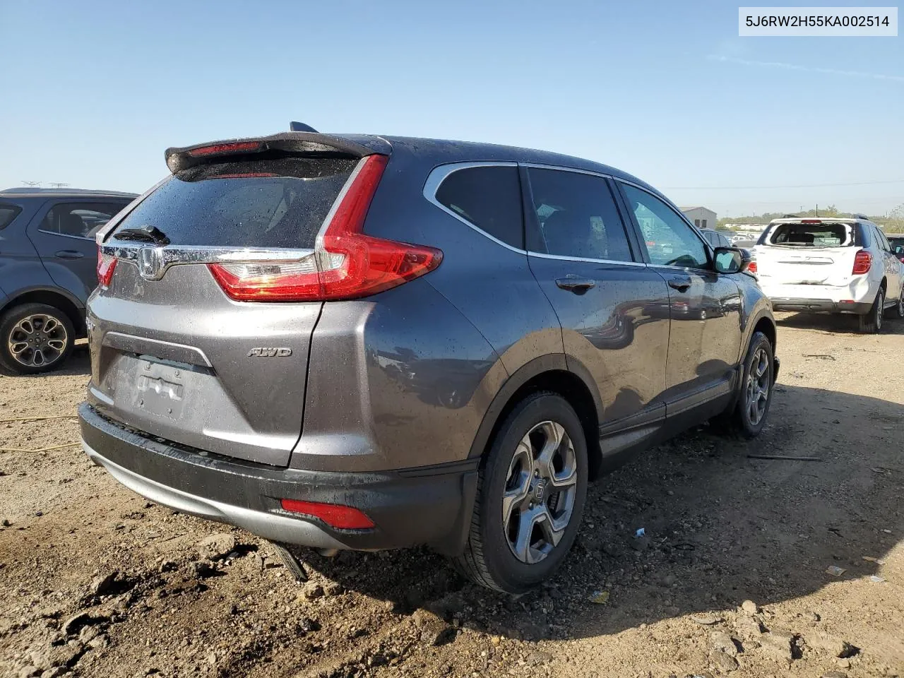 2019 Honda Cr-V Ex VIN: 5J6RW2H55KA002514 Lot: 73654854