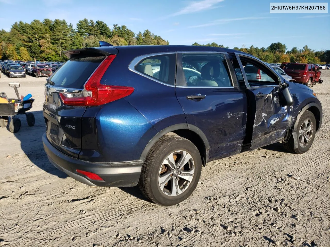 2019 Honda Cr-V Lx VIN: 2HKRW6H37KH207188 Lot: 73664464