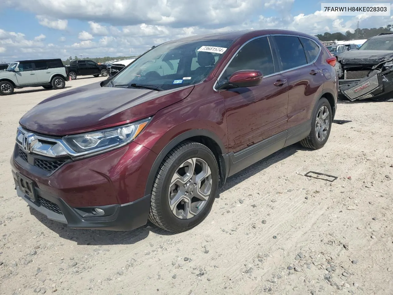 2019 Honda Cr-V Exl VIN: 7FARW1H84KE028303 Lot: 73681524