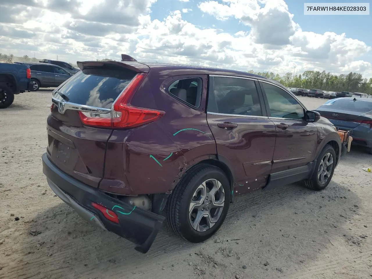 2019 Honda Cr-V Exl VIN: 7FARW1H84KE028303 Lot: 73681524