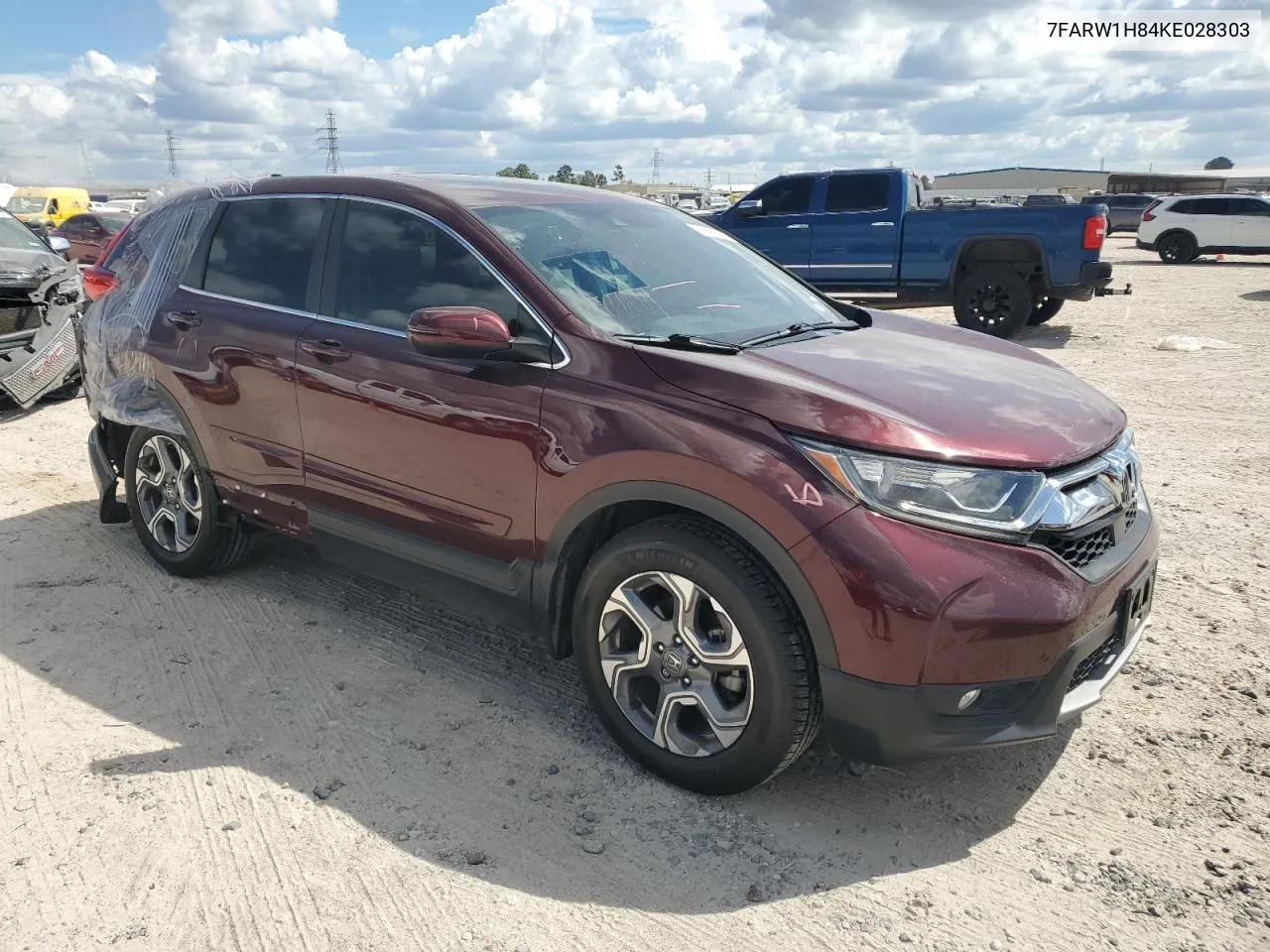 2019 Honda Cr-V Exl VIN: 7FARW1H84KE028303 Lot: 73681524