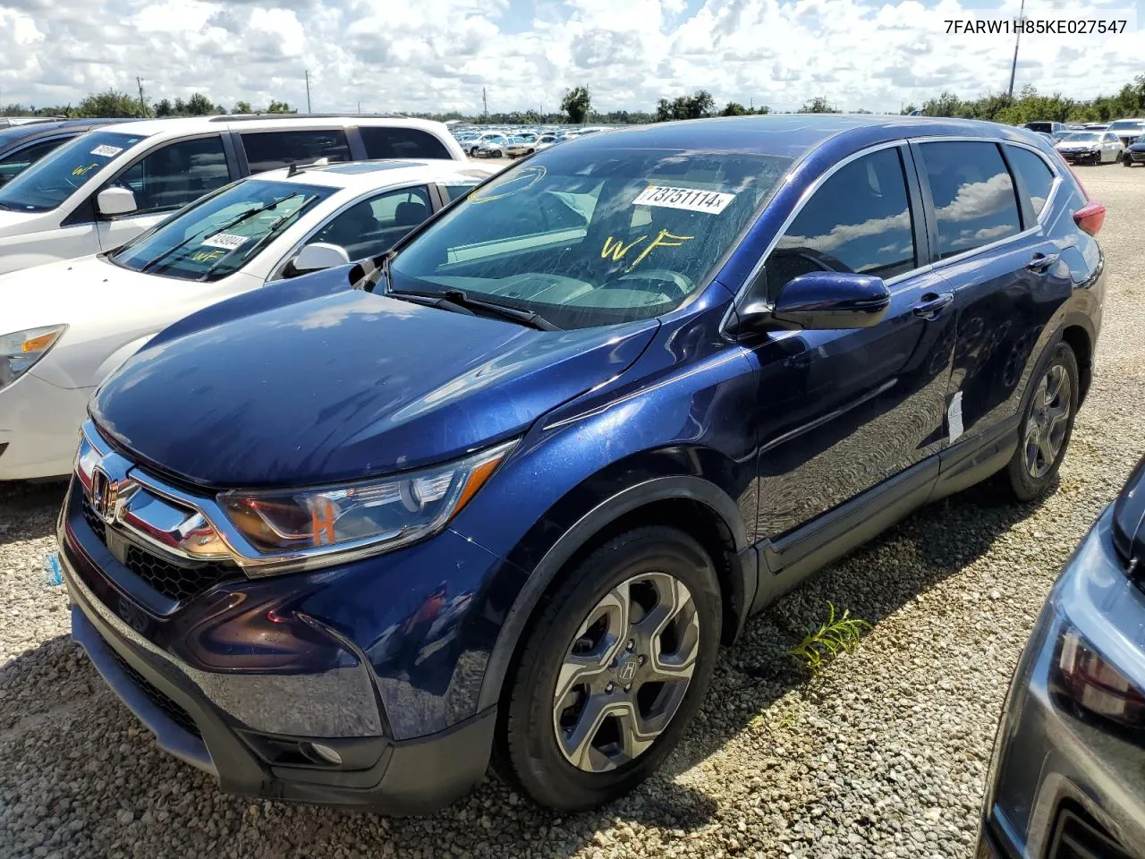 2019 Honda Cr-V Exl VIN: 7FARW1H85KE027547 Lot: 73751114