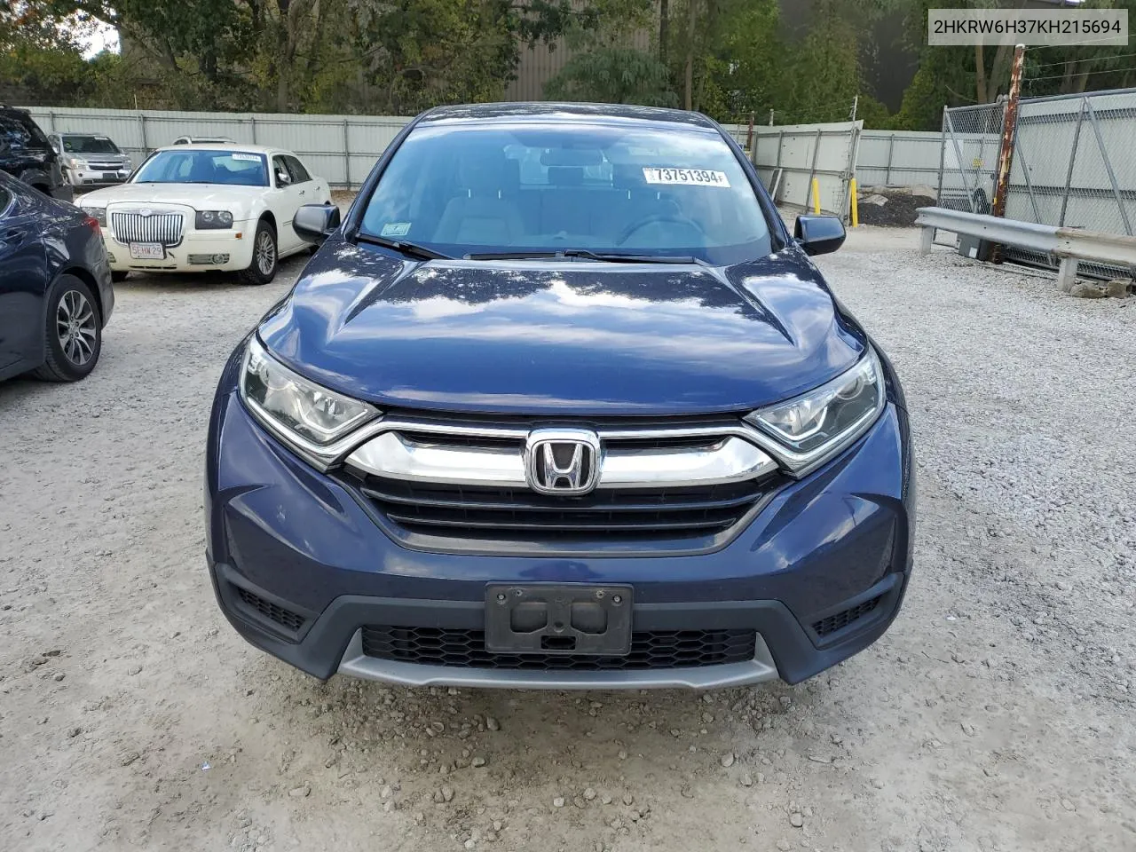 2019 Honda Cr-V Lx VIN: 2HKRW6H37KH215694 Lot: 73751394