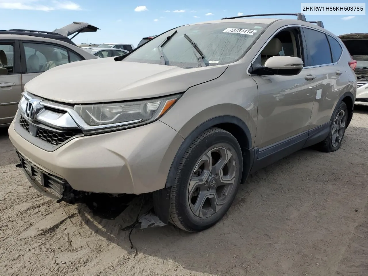 2019 Honda Cr-V Exl VIN: 2HKRW1H86KH503785 Lot: 73751414