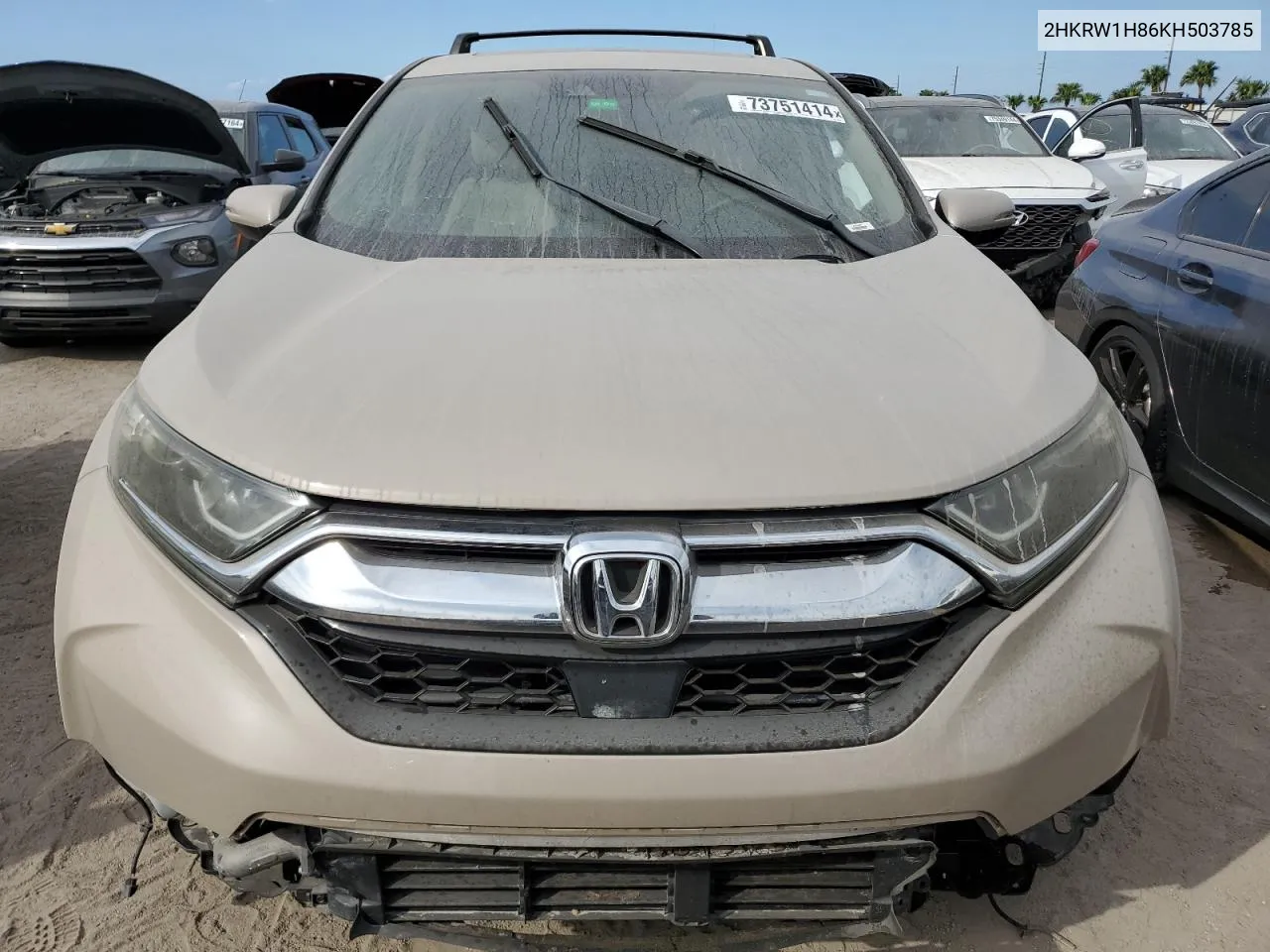 2019 Honda Cr-V Exl VIN: 2HKRW1H86KH503785 Lot: 73751414