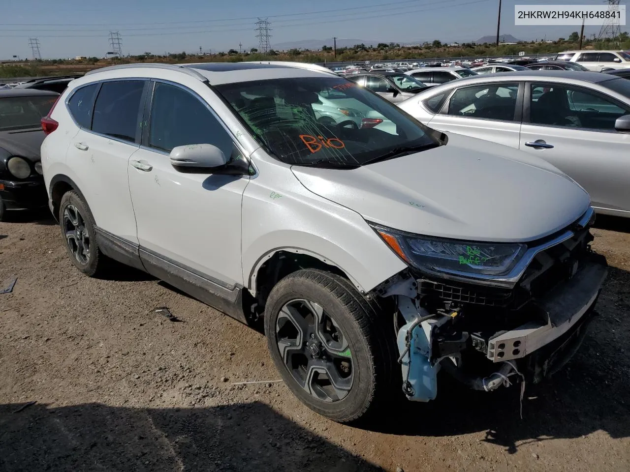 2019 Honda Cr-V Touring VIN: 2HKRW2H94KH648841 Lot: 73754914