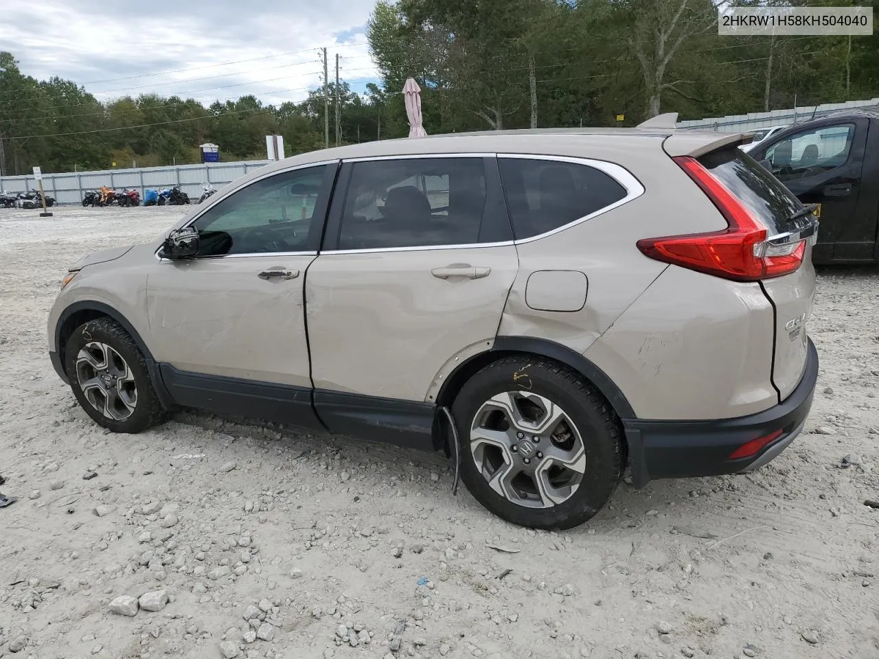 2019 Honda Cr-V Ex VIN: 2HKRW1H58KH504040 Lot: 73887784