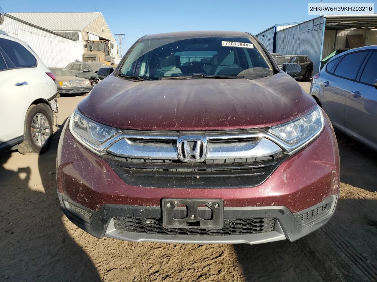 2019 Honda Cr-V Lx VIN: 2HKRW6H39KH203210 Lot: 74073944