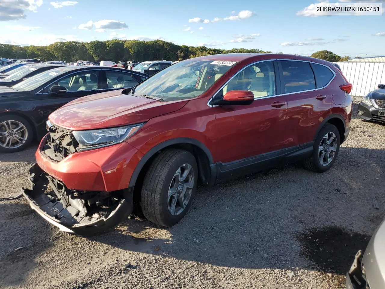 2019 Honda Cr-V Exl VIN: 2HKRW2H82KH650451 Lot: 74230374