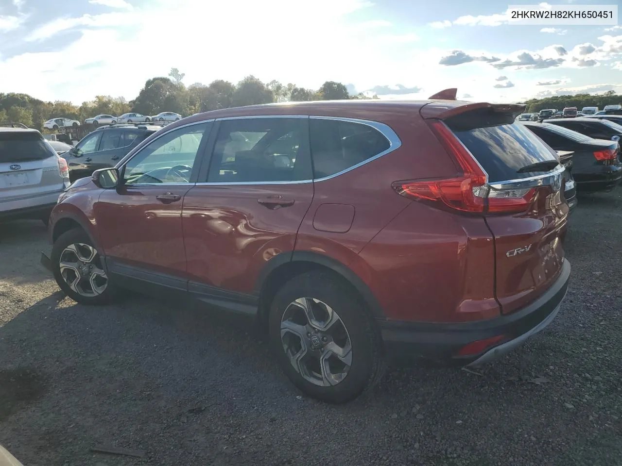 2019 Honda Cr-V Exl VIN: 2HKRW2H82KH650451 Lot: 74230374