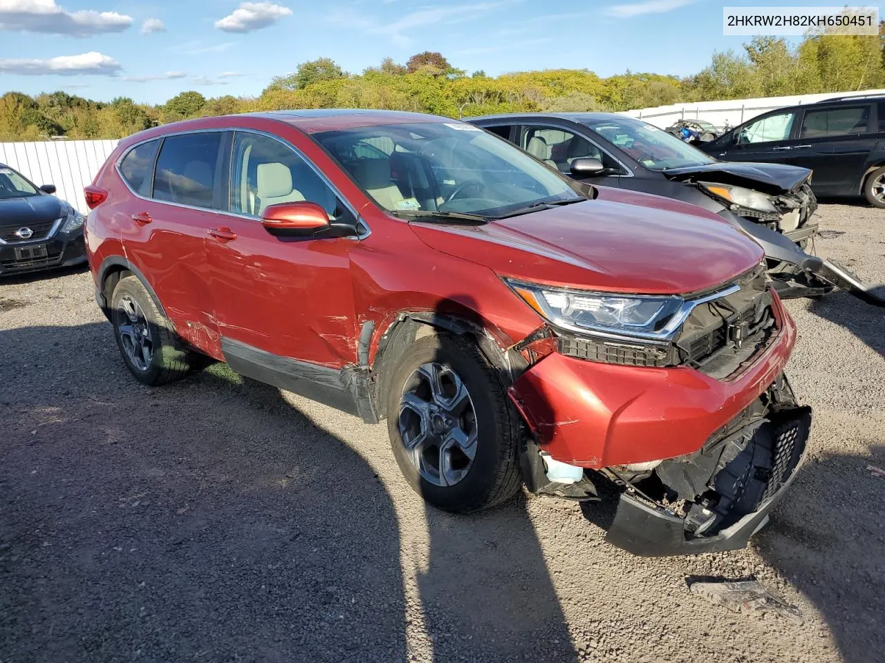 2019 Honda Cr-V Exl VIN: 2HKRW2H82KH650451 Lot: 74230374