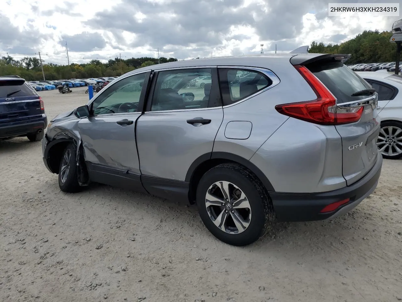 2019 Honda Cr-V Lx VIN: 2HKRW6H3XKH234319 Lot: 74345594