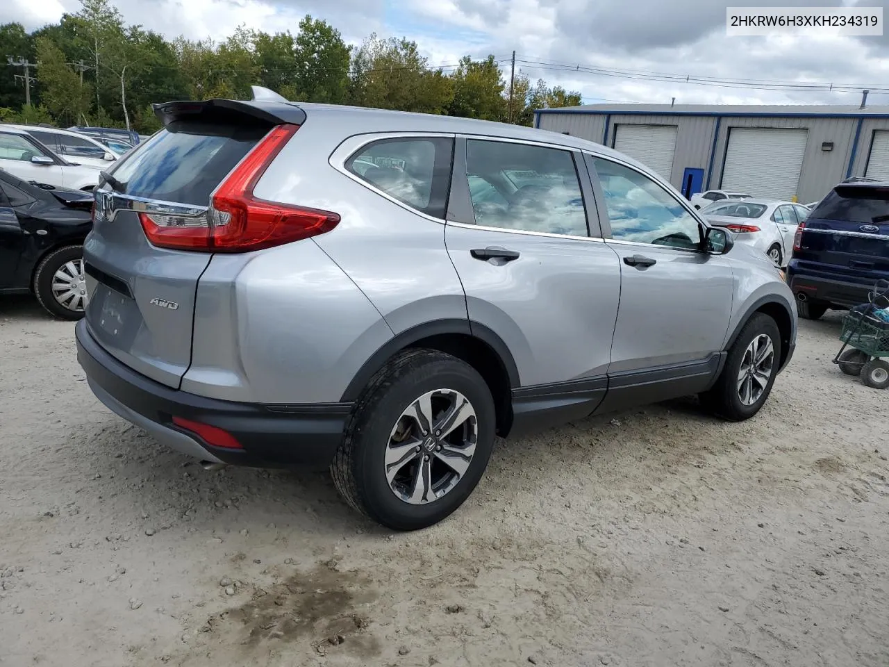 2019 Honda Cr-V Lx VIN: 2HKRW6H3XKH234319 Lot: 74345594