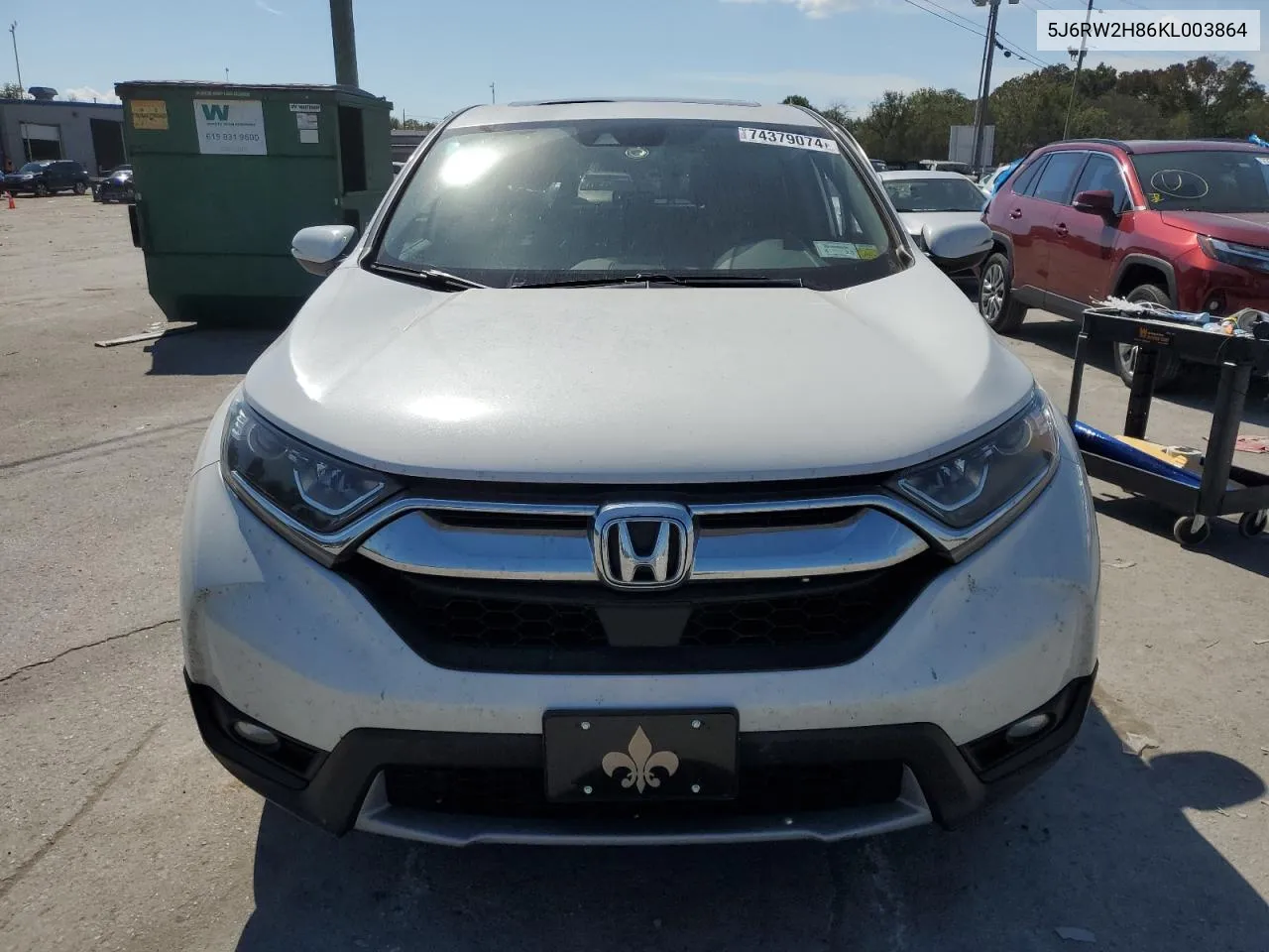 2019 Honda Cr-V Exl VIN: 5J6RW2H86KL003864 Lot: 74379074