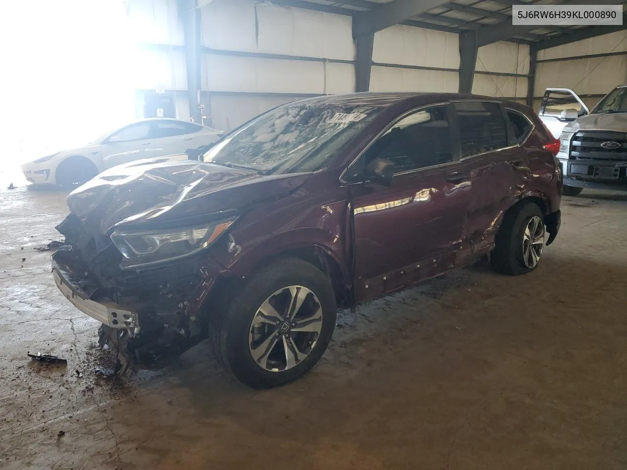 2019 Honda Cr-V Lx VIN: 5J6RW6H39KL000890 Lot: 74493274