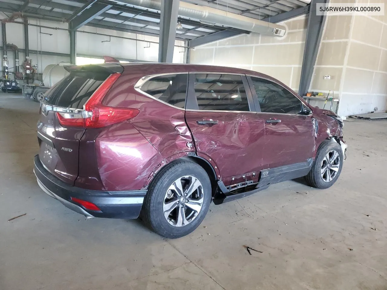 2019 Honda Cr-V Lx VIN: 5J6RW6H39KL000890 Lot: 74493274