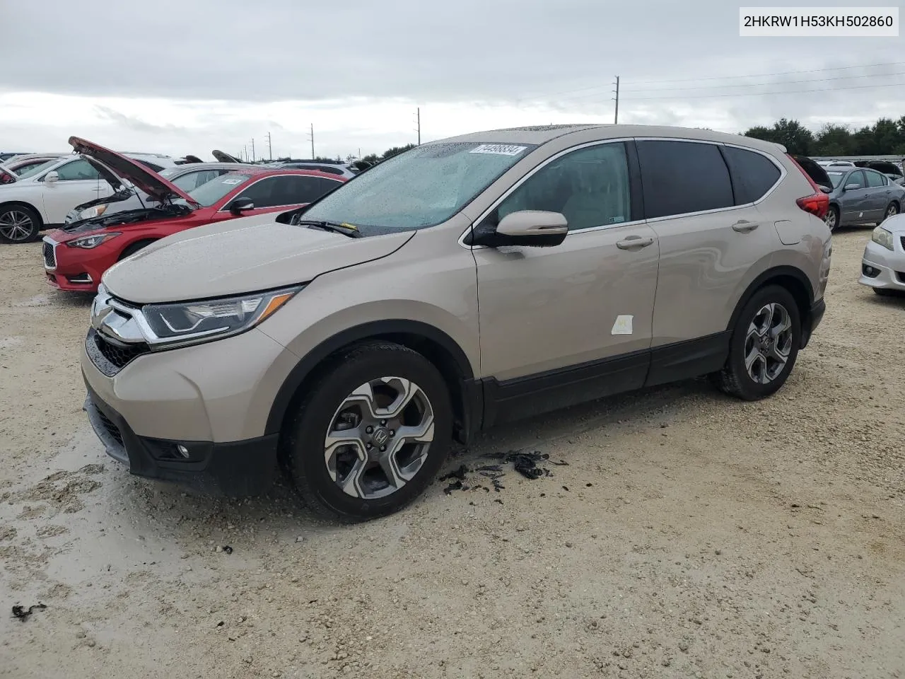 2019 Honda Cr-V Ex VIN: 2HKRW1H53KH502860 Lot: 74498834