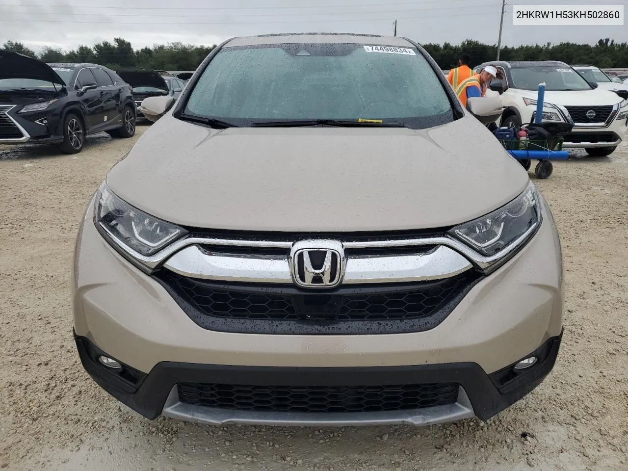 2019 Honda Cr-V Ex VIN: 2HKRW1H53KH502860 Lot: 74498834