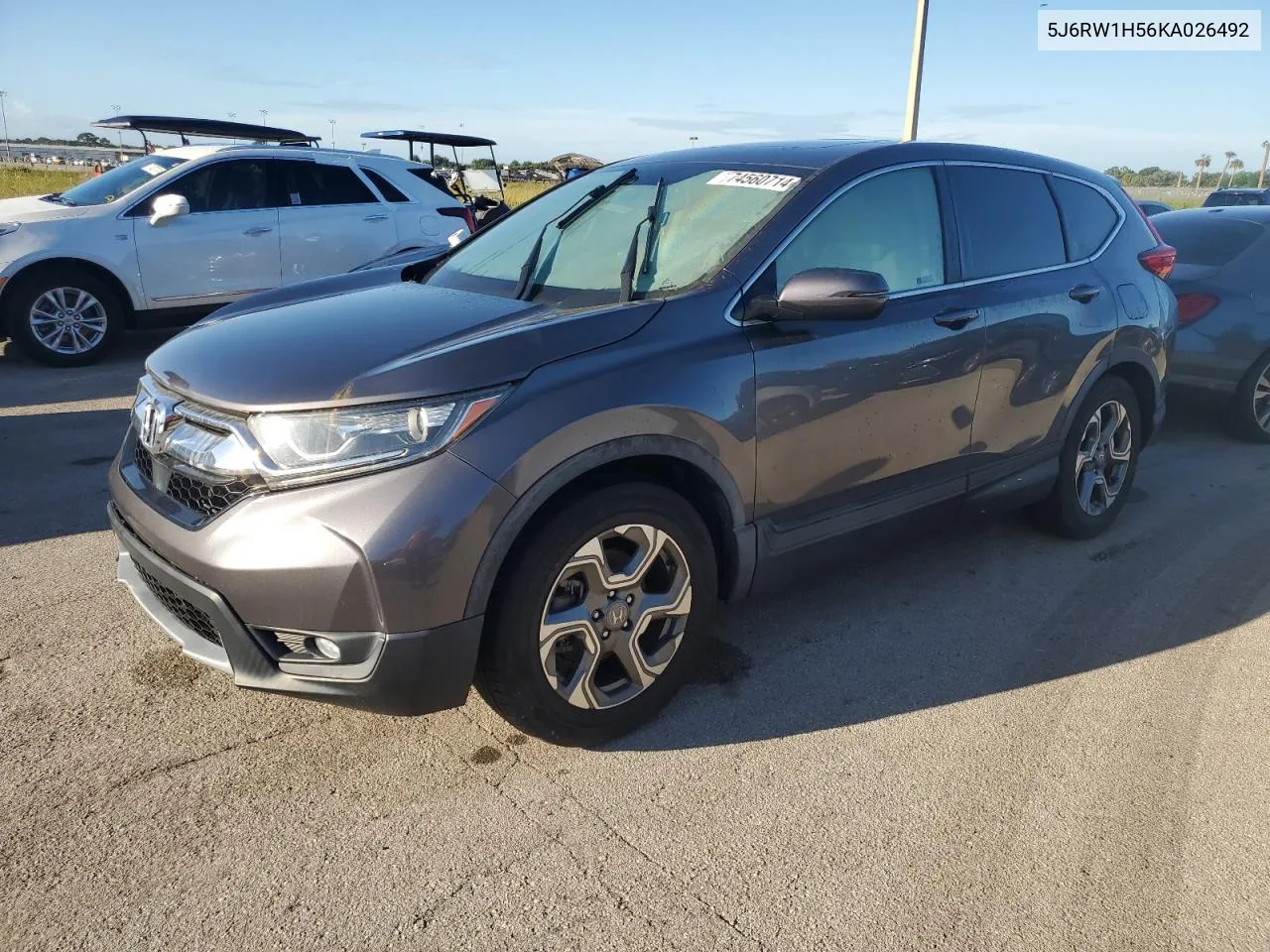 2019 Honda Cr-V Ex VIN: 5J6RW1H56KA026492 Lot: 74560714