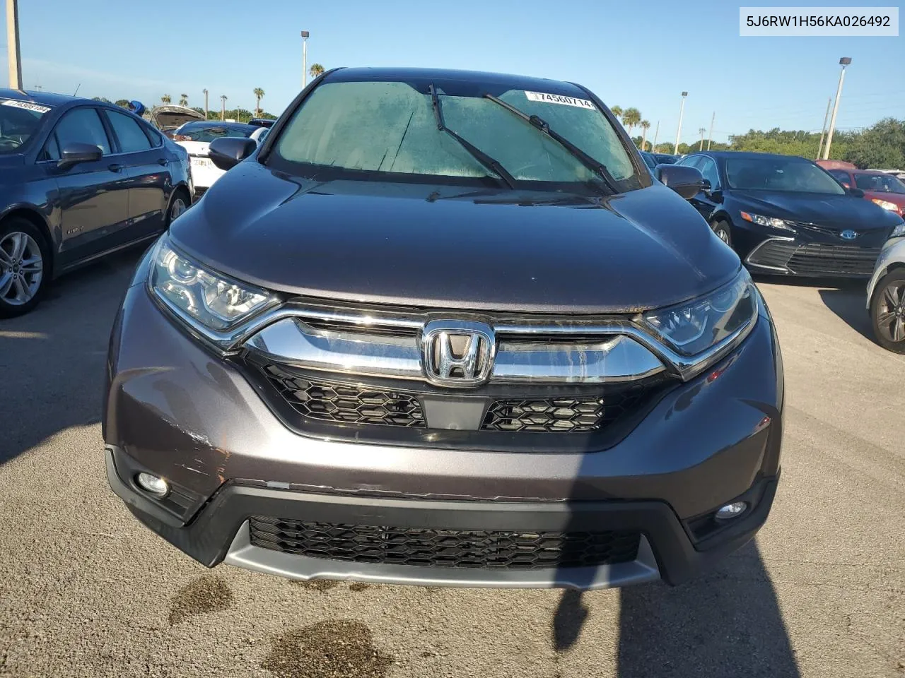 2019 Honda Cr-V Ex VIN: 5J6RW1H56KA026492 Lot: 74560714