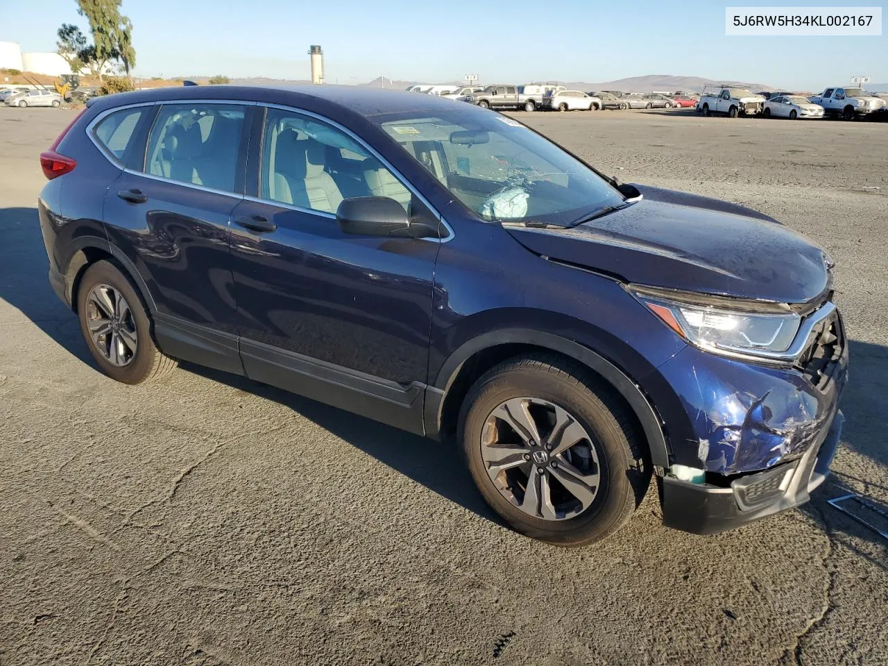 2019 Honda Cr-V Lx VIN: 5J6RW5H34KL002167 Lot: 74596524