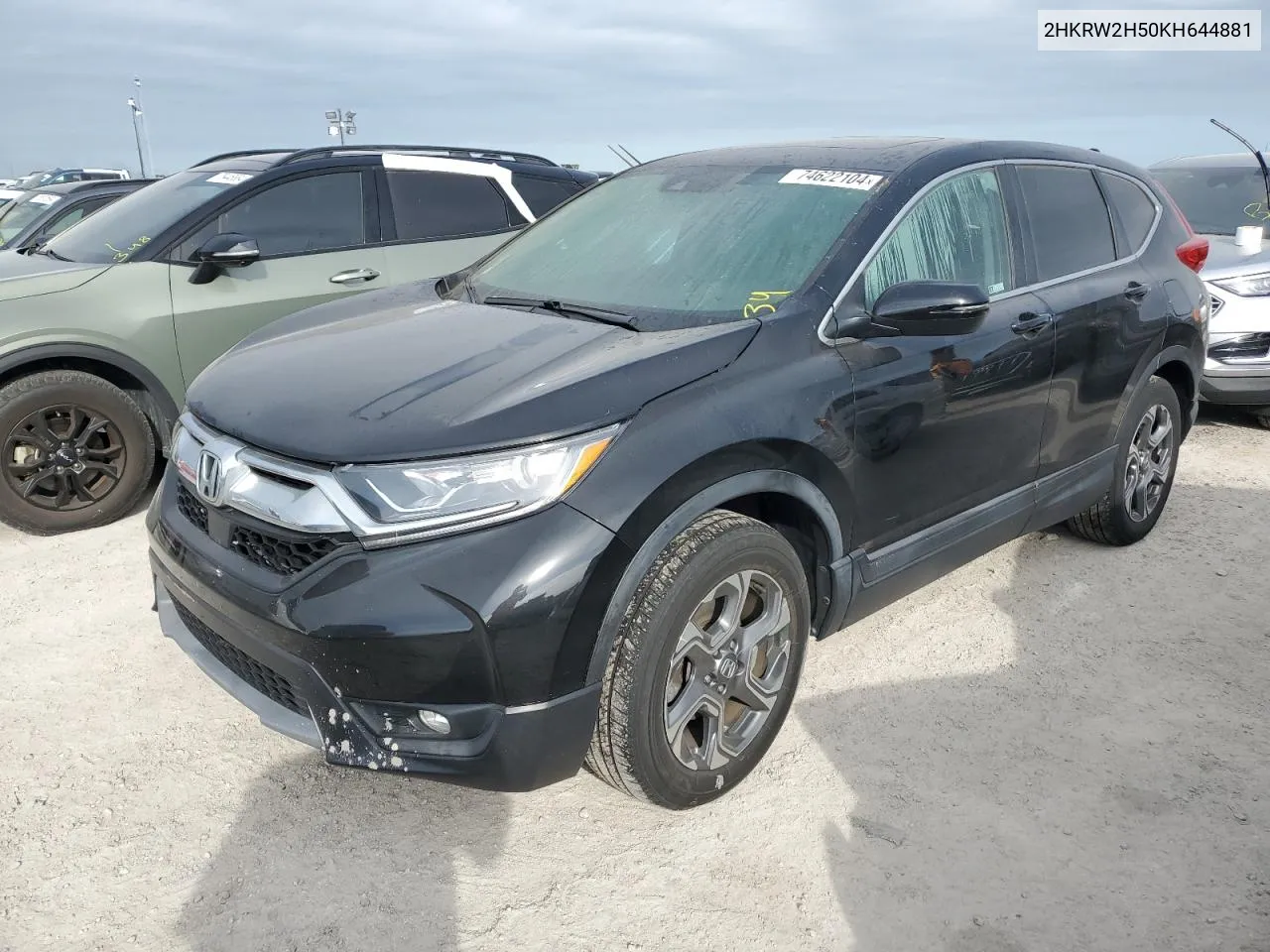 2019 Honda Cr-V Ex VIN: 2HKRW2H50KH644881 Lot: 74622104