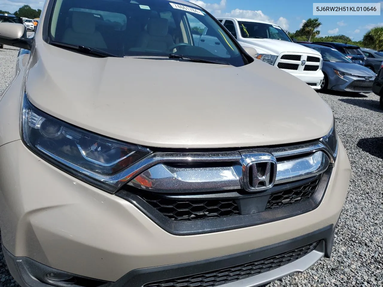 2019 Honda Cr-V Ex VIN: 5J6RW2H51KL010646 Lot: 74661784