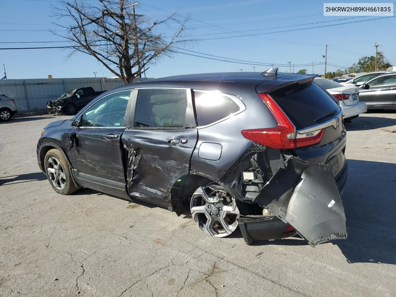 2019 Honda Cr-V Exl VIN: 2HKRW2H89KH661835 Lot: 74705054