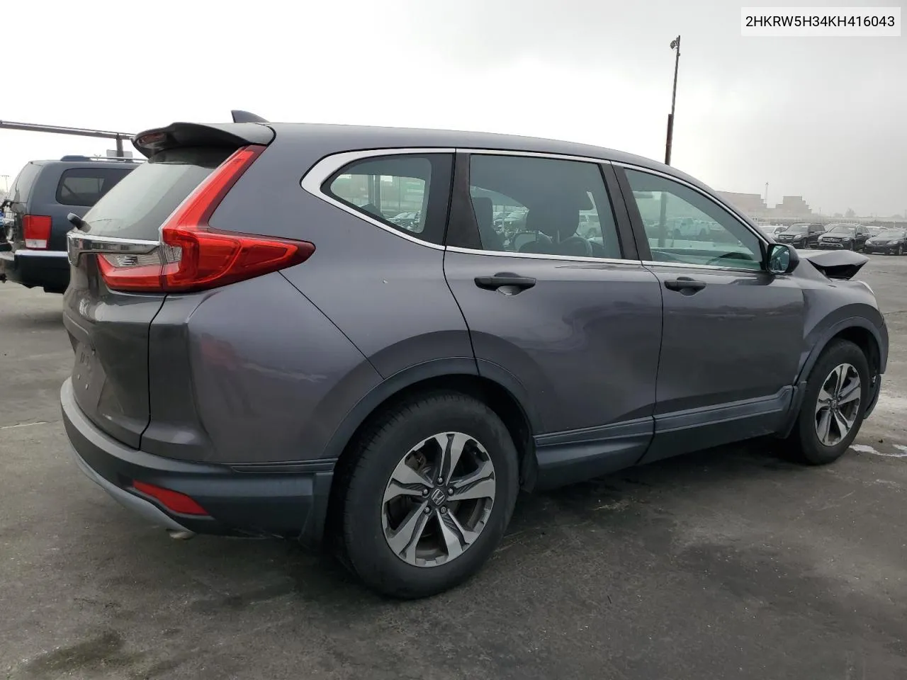 2019 Honda Cr-V Lx VIN: 2HKRW5H34KH416043 Lot: 74746534