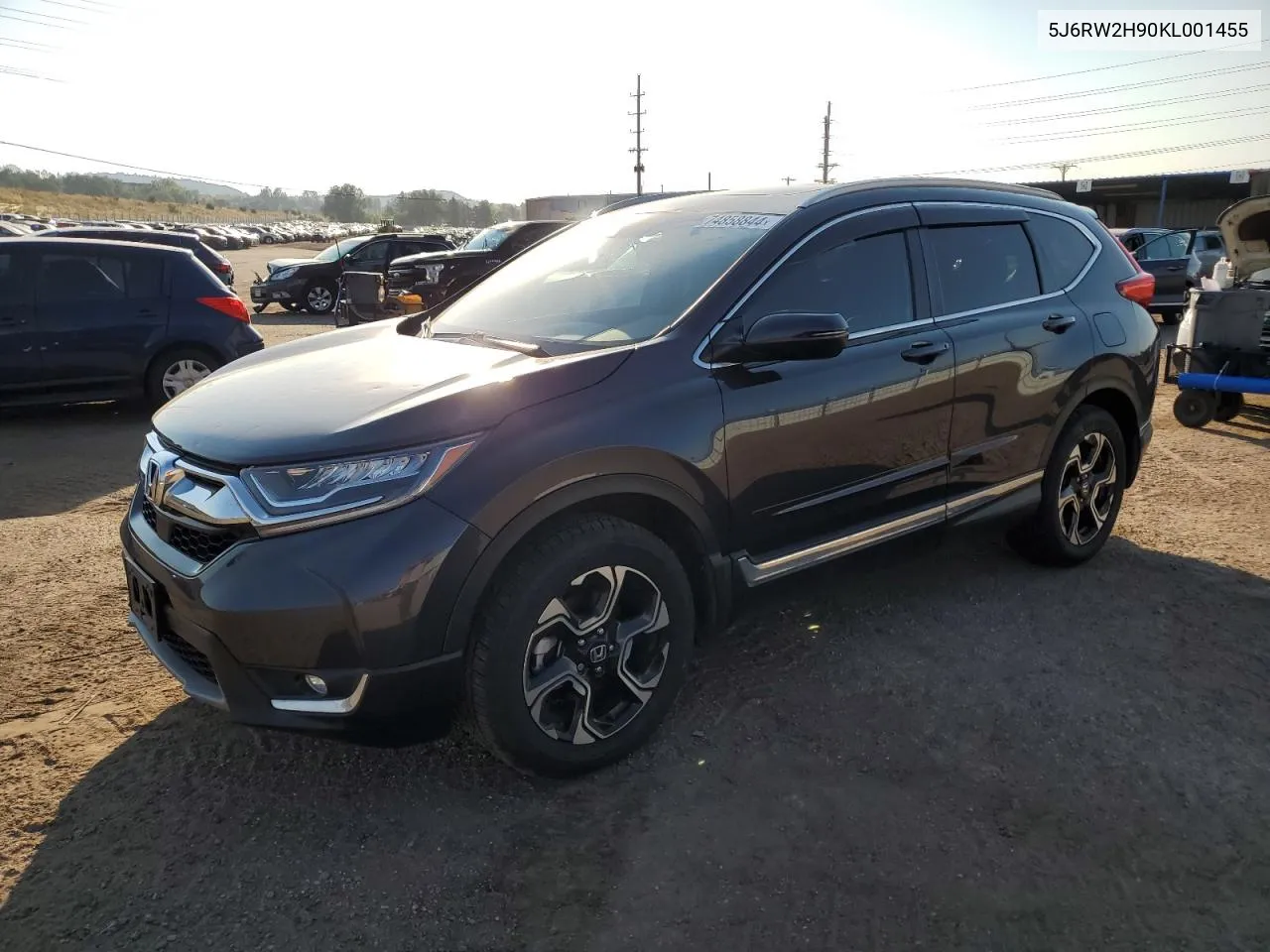 2019 Honda Cr-V Touring VIN: 5J6RW2H90KL001455 Lot: 74858844