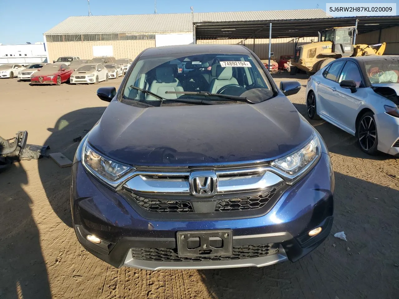 2019 Honda Cr-V Exl VIN: 5J6RW2H87KL020009 Lot: 74892194