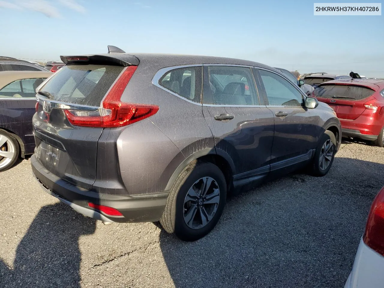 2019 Honda Cr-V Lx VIN: 2HKRW5H37KH407286 Lot: 74966744