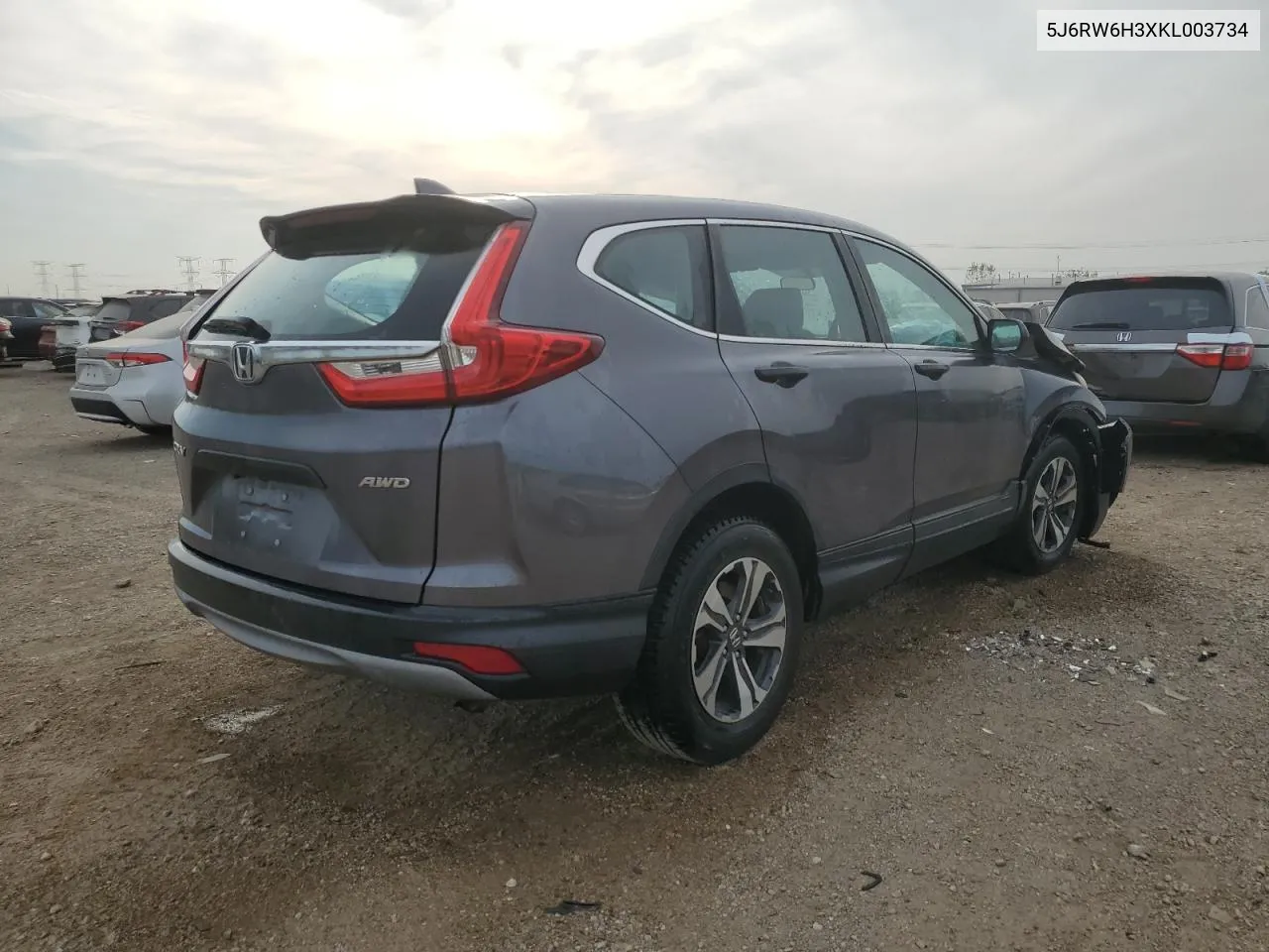 2019 Honda Cr-V Lx VIN: 5J6RW6H3XKL003734 Lot: 75038324