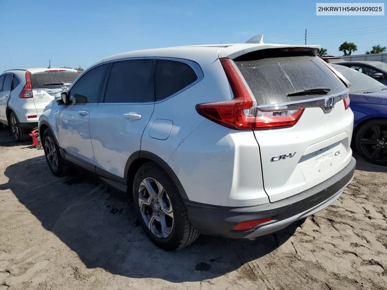 2019 Honda Cr-V Ex VIN: 2HKRW1H54KH509025 Lot: 75057644