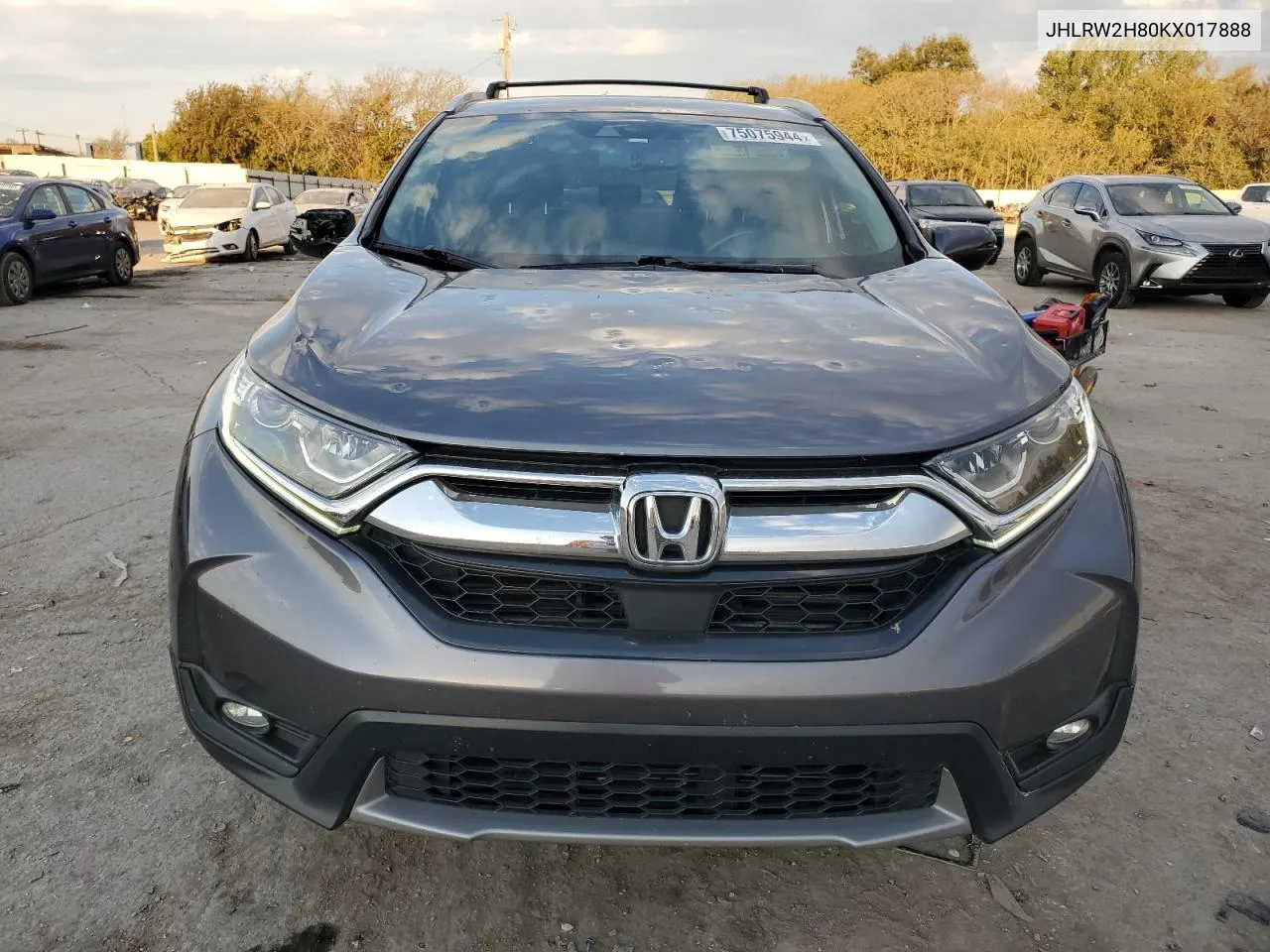 2019 Honda Cr-V Exl VIN: JHLRW2H80KX017888 Lot: 75075944