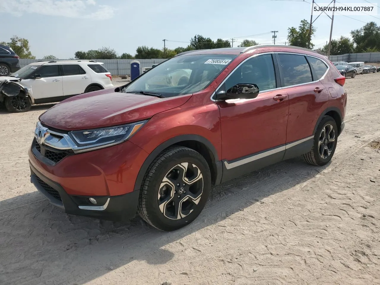 2019 Honda Cr-V Touring VIN: 5J6RW2H94KL007887 Lot: 75085514