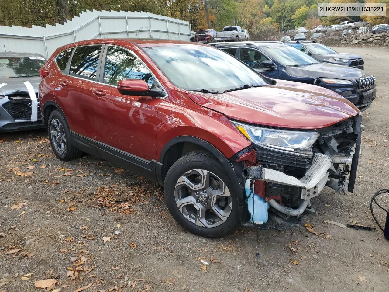 2019 Honda Cr-V Exl VIN: 2HKRW2H89KH635221 Lot: 75241974