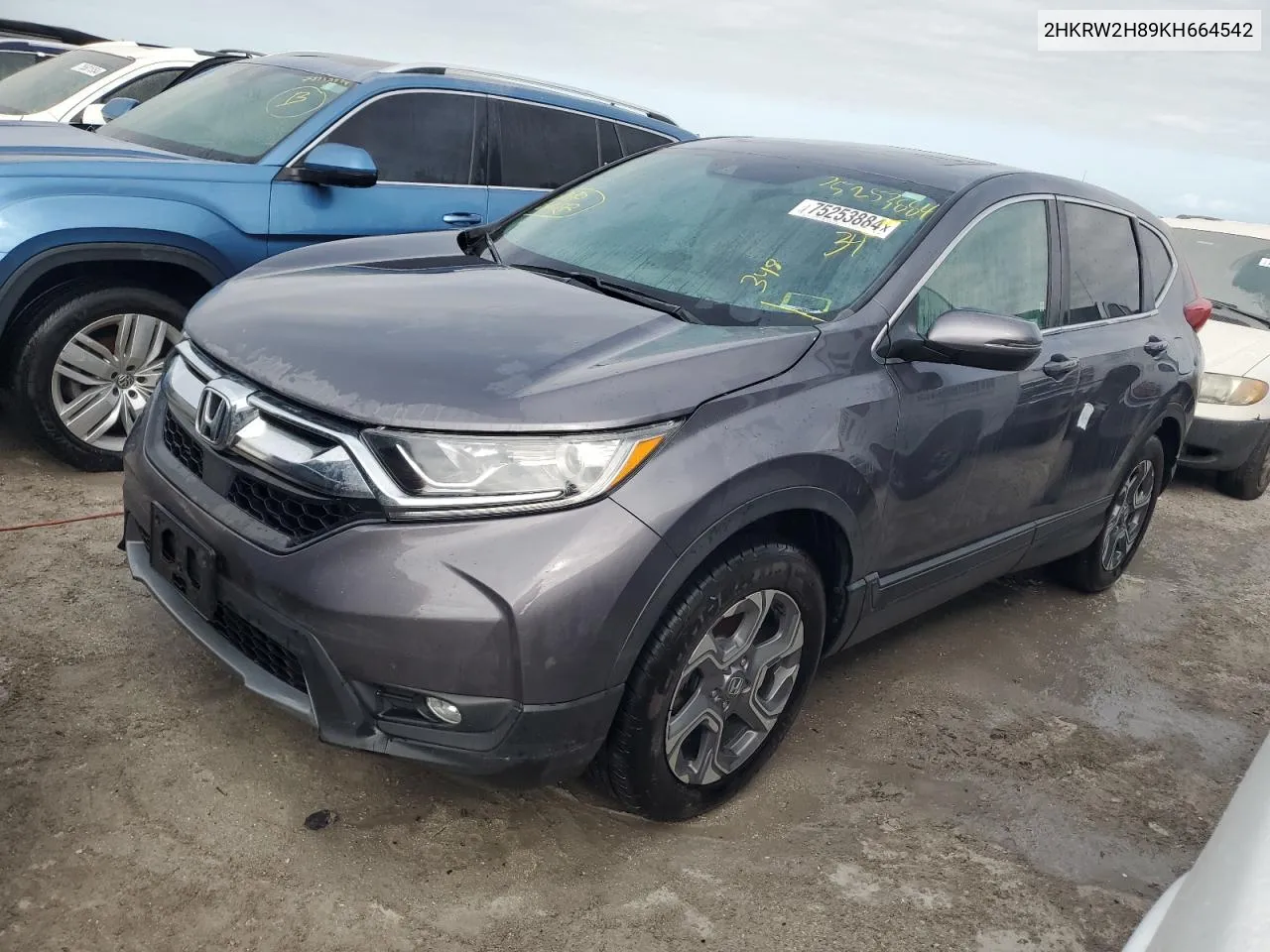 2019 Honda Cr-V Exl VIN: 2HKRW2H89KH664542 Lot: 75253884