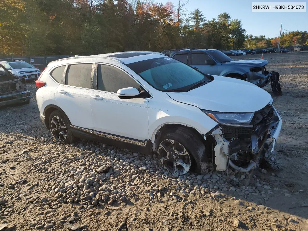 2019 Honda Cr-V Touring VIN: 2HKRW1H98KH504073 Lot: 75277274