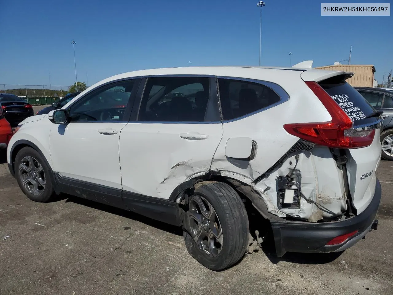 2019 Honda Cr-V Ex VIN: 2HKRW2H54KH656497 Lot: 75282384