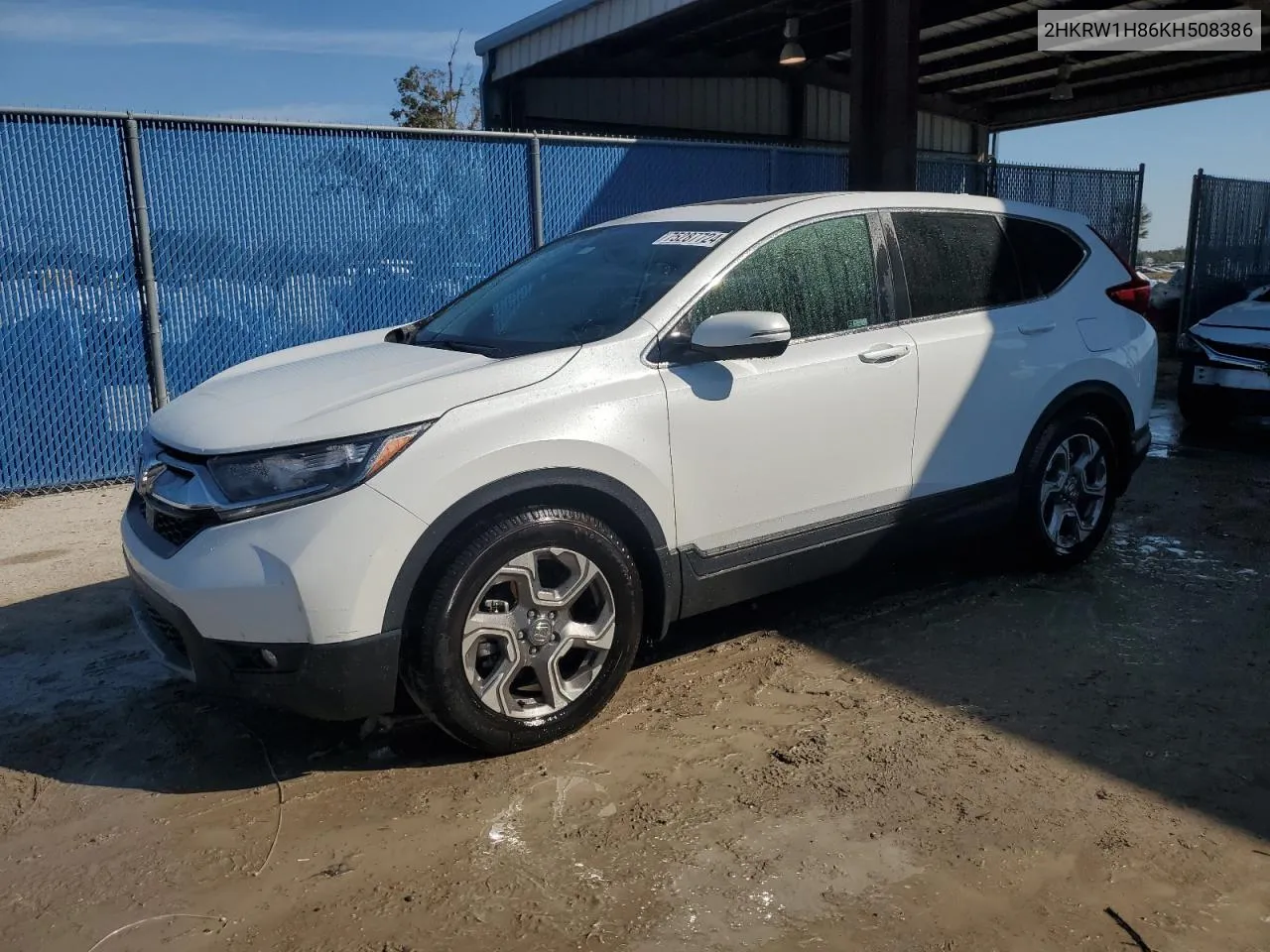 2019 Honda Cr-V Exl VIN: 2HKRW1H86KH508386 Lot: 75287724