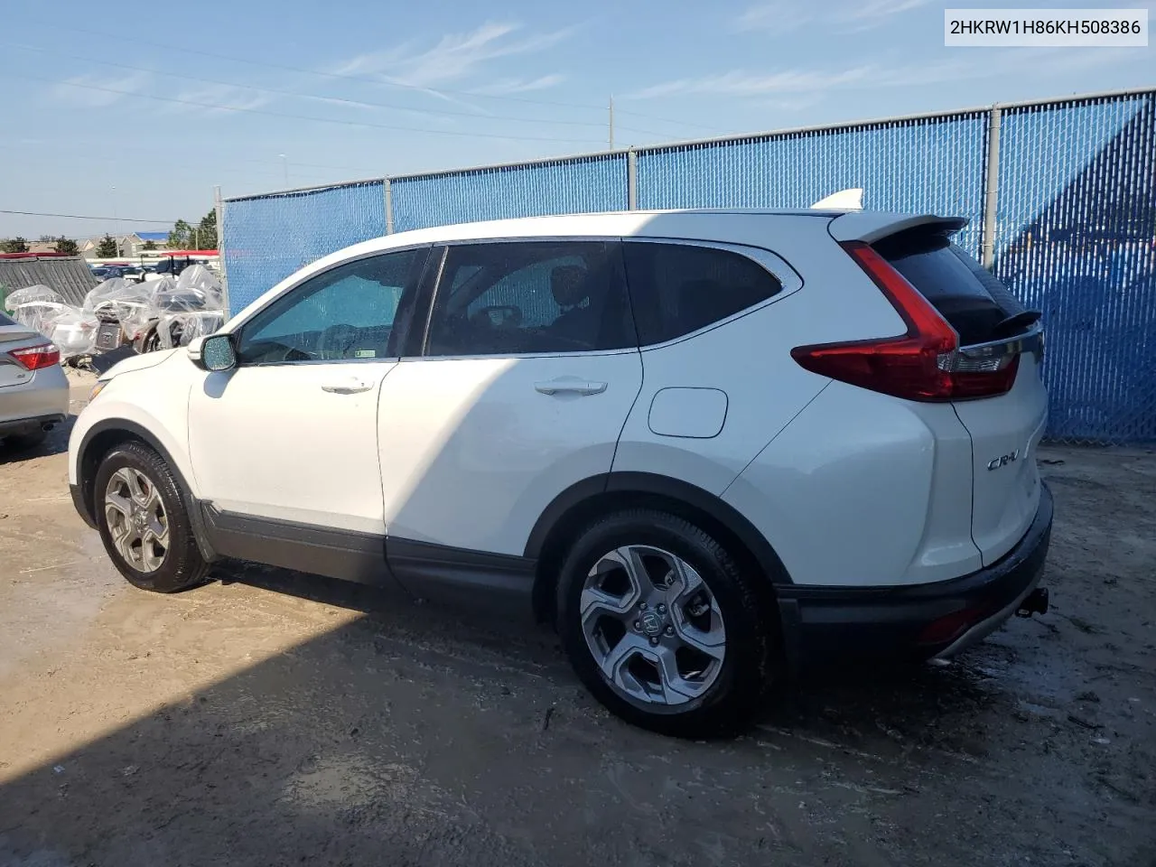 2019 Honda Cr-V Exl VIN: 2HKRW1H86KH508386 Lot: 75287724