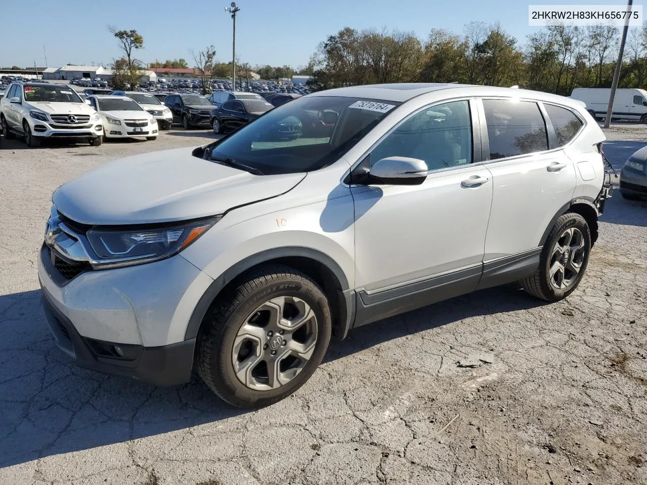 2019 Honda Cr-V Exl VIN: 2HKRW2H83KH656775 Lot: 75316164