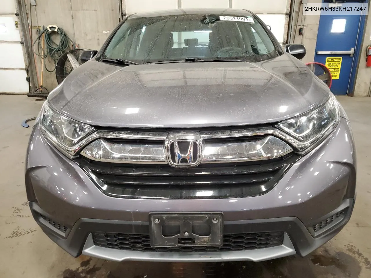 2019 Honda Cr-V Lx VIN: 2HKRW6H33KH217247 Lot: 75511994