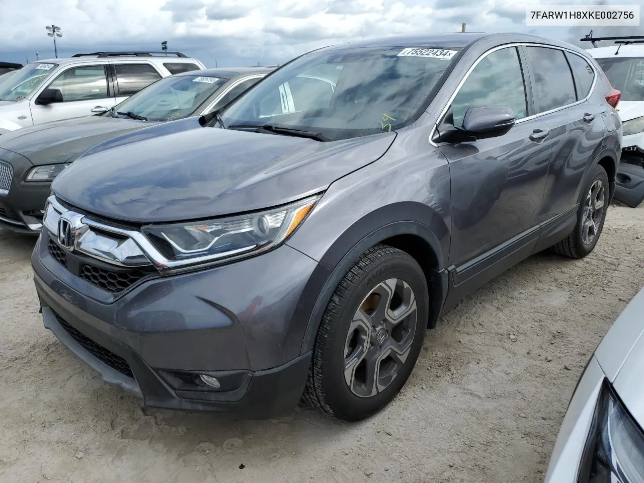 2019 Honda Cr-V Exl VIN: 7FARW1H8XKE002756 Lot: 75522434